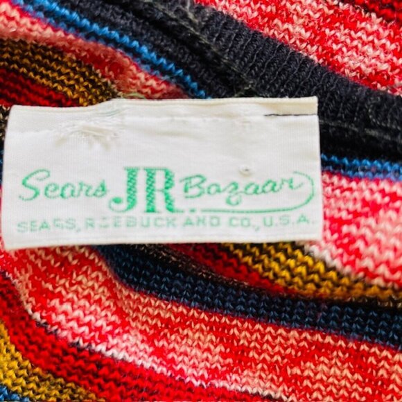 VTG Blanket Llama Southwestern Style 70's Sear's Open Side Sweater Vest OSFA - Picture 10 of 11